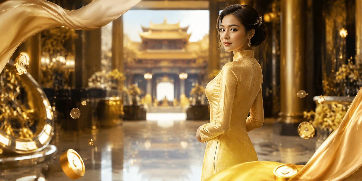 Không gian giải trí casino tại Huế với người dùng mặc áo dài